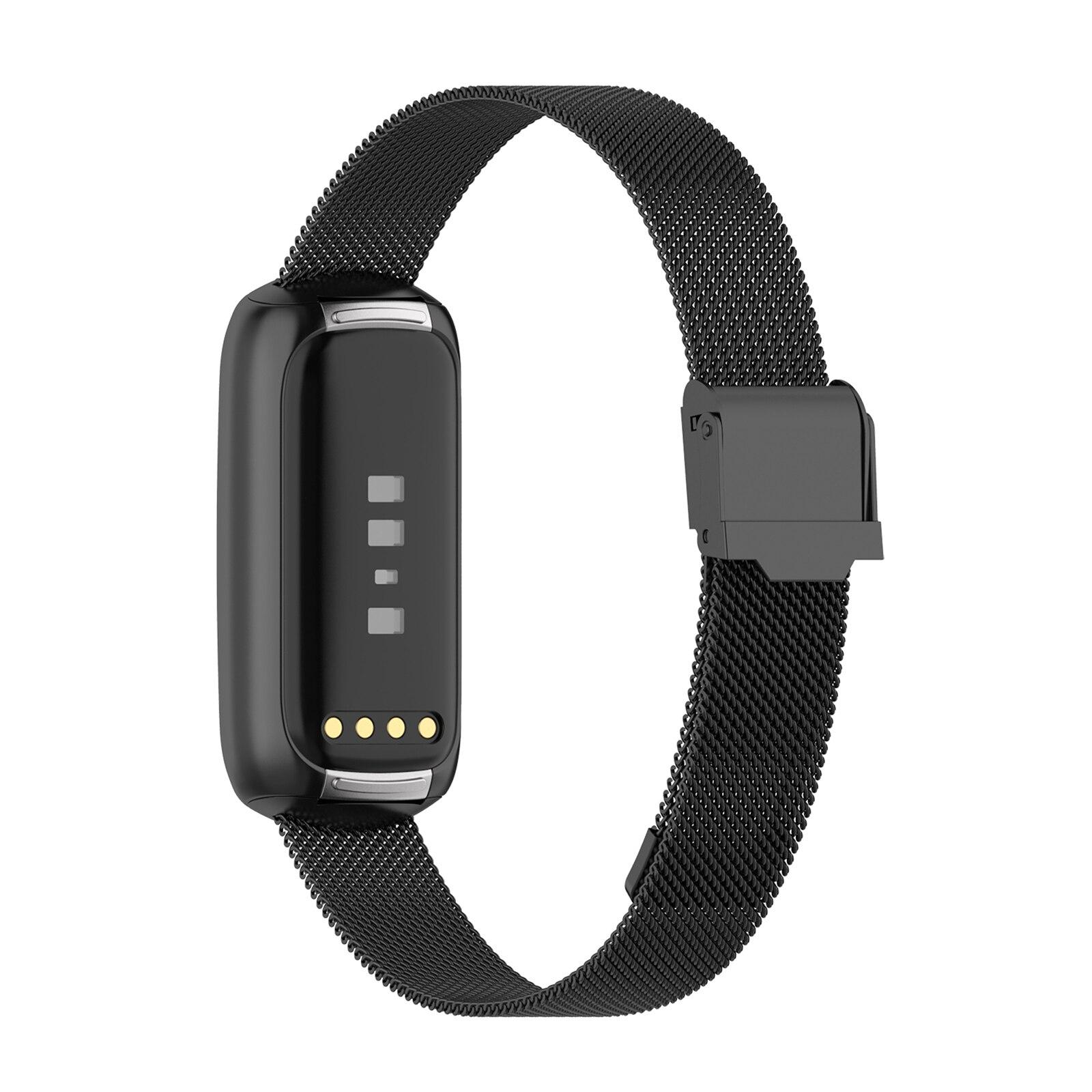 

Міланський ремінець для годинника Fitbit Luxe з нержавіючої сталі, браслет-петля, ремінець на зап ястя для Fitbit Luxe for fitbit luxe чорний