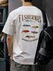 FisherUnisex Fishing Lure Collection Graphic Tee Unisex Breathable 100 Cotton Perfect Summer Streetwear Trendy Outdoor Angler Style