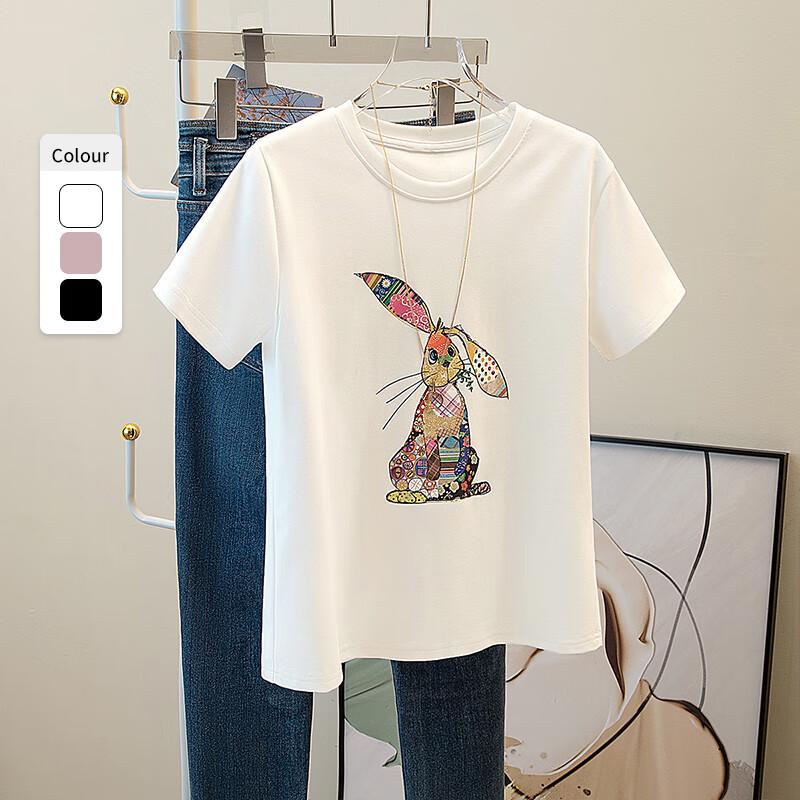 Sibaisha Women's Casual Loose Fit Round Neck Printed T-shirt