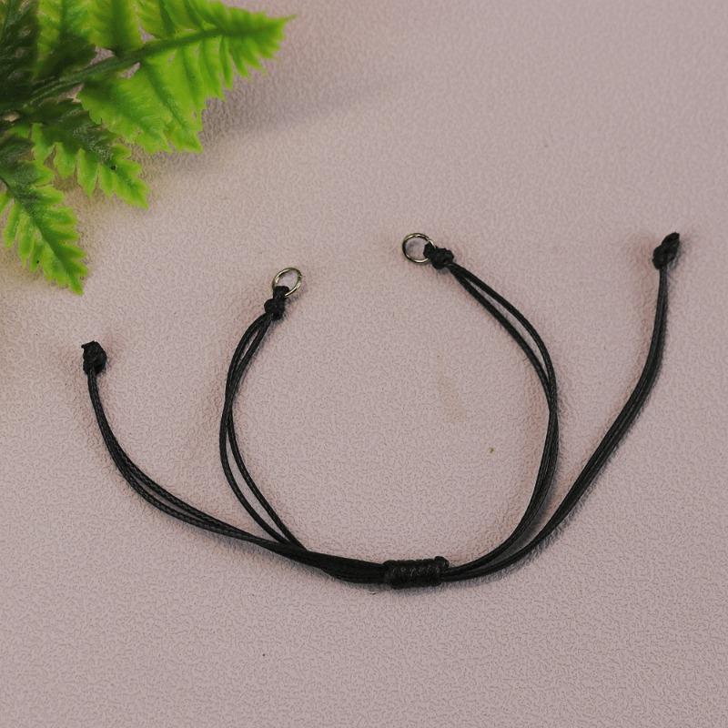 Wax rope woven bracelet DIY accessories Male and female couples adjustable work in progress Weaving bracelet accessories
