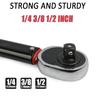 Torque Wrench 1/2'' 3/8'' 1/4'' Square Drive Preset Bicycle Torques Key Two-way Ratchet Car Bike Automotive Hand Tools