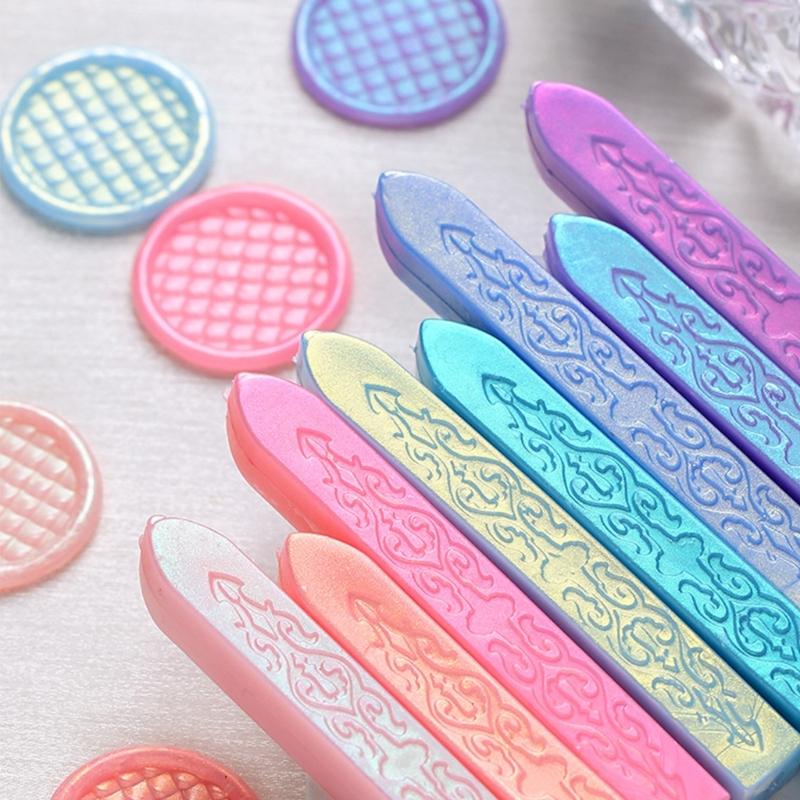 Sealings Wax Stick Aurora Sealing Strips Wax Seal Stick Seal Wax Stick for Envelopes Wedding Invitations Decortions