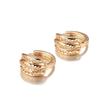 Stylish rose gold earrings, simple and personalized hollow flower earrings, ear buckles, accessories
