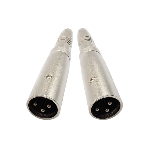 Voluty Tek XLR To 1/4" 3-Pin XLR Male Adapter To 6.35mm Female Adapter Compatible with Microphones, Stereos, and Mixers (2pcs)