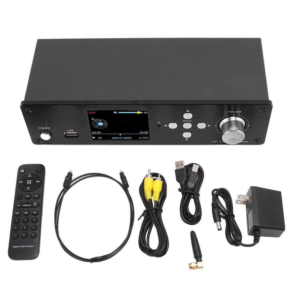 HiFi 5.1CH Sound System Metal 100‑240V Optical 5.1 Surround Sound Decoder 192Khz 32Bit for PC for Home Theater for Set Top Box
