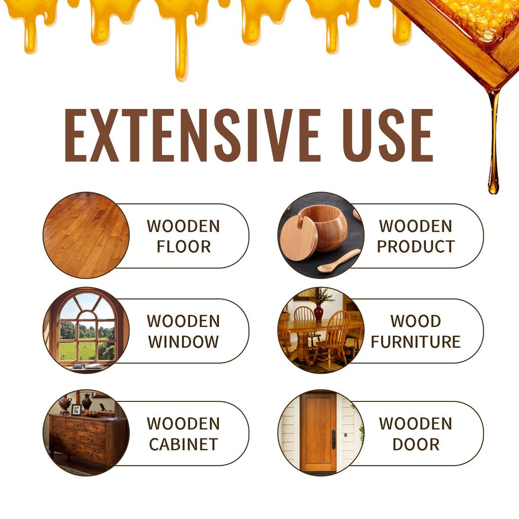 JUE-FISH Mehrzweck-Bienenwachs-Möbelpolitur, Holzwachscreme für Holzreiniger, Möbelpflege, Ölwachs, Holzgewürz, Bienenwachs, 80 g