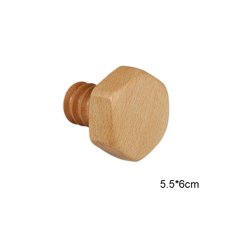 Wall Hooks Wood Clothes Coat Hook Screw Design Key Holder Hooks For Hanging Beech Wood Hat Clothes Rack Nordic Home Accessories