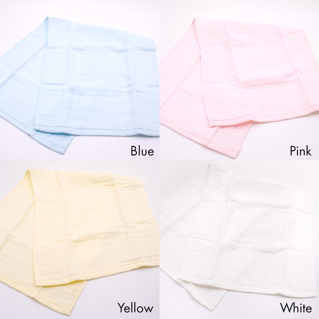 of Gauze Face Towel 33 x 80 cm [Set 2] Angel's - Blue/Yellow - Approx.