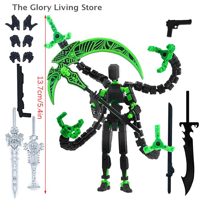 Titan 13 Action Figures T13 Figure 3D Printed Multi-Jointed Movable Lucky 13 Action Figure Nova 13 Action Figure Dummy Kids Gift