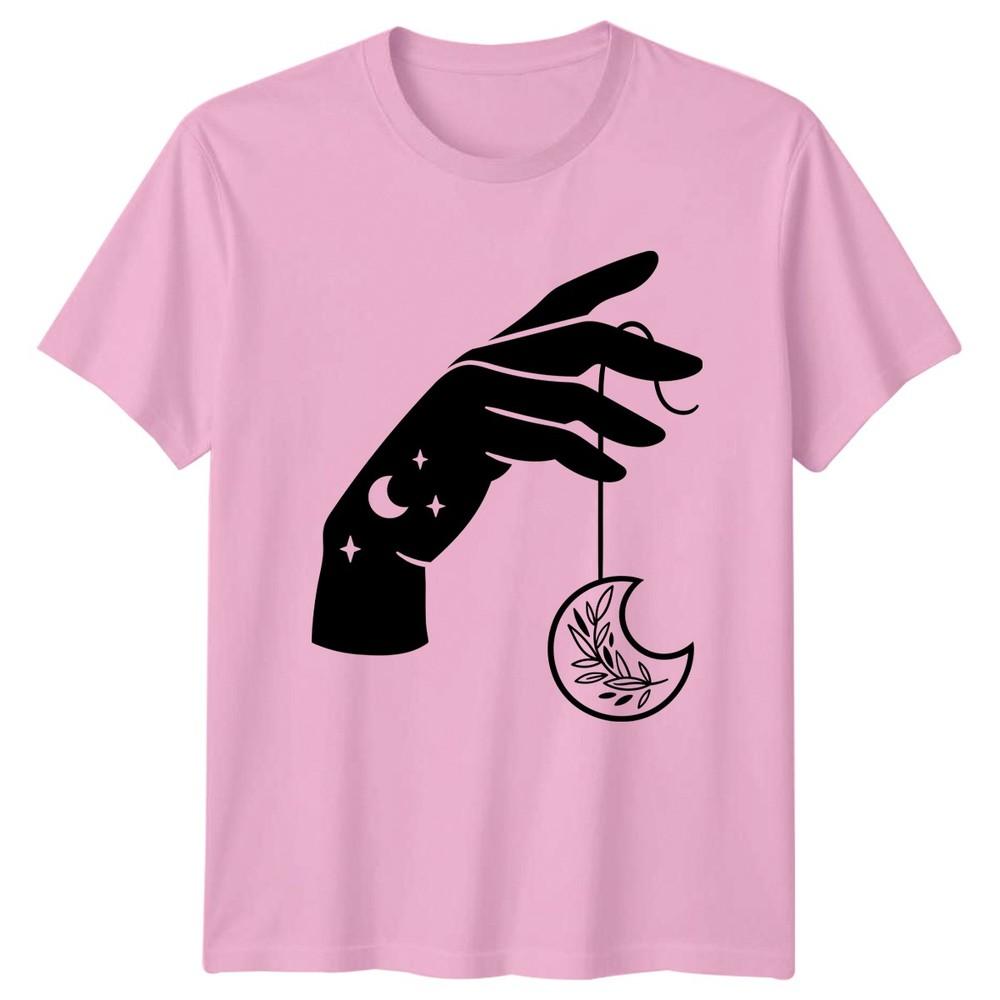 Celestial Hand Holding Moon Stars TShirt Celestial Art Spirituality Birthday