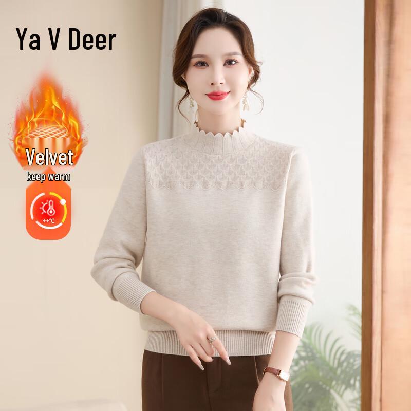 

Yalu Women s Elegant Mock Neck Knit Sweater 5XL