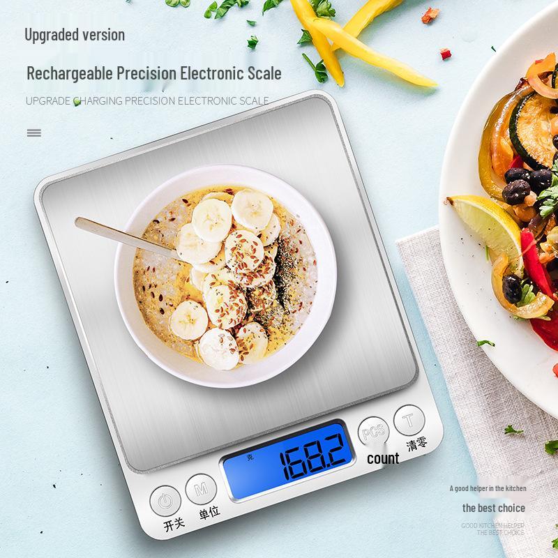 

i2000 Прецизионные кухонные весы: Для выпечки, приготовления пищи и измерения в граммах 1kg/0.1g Battery