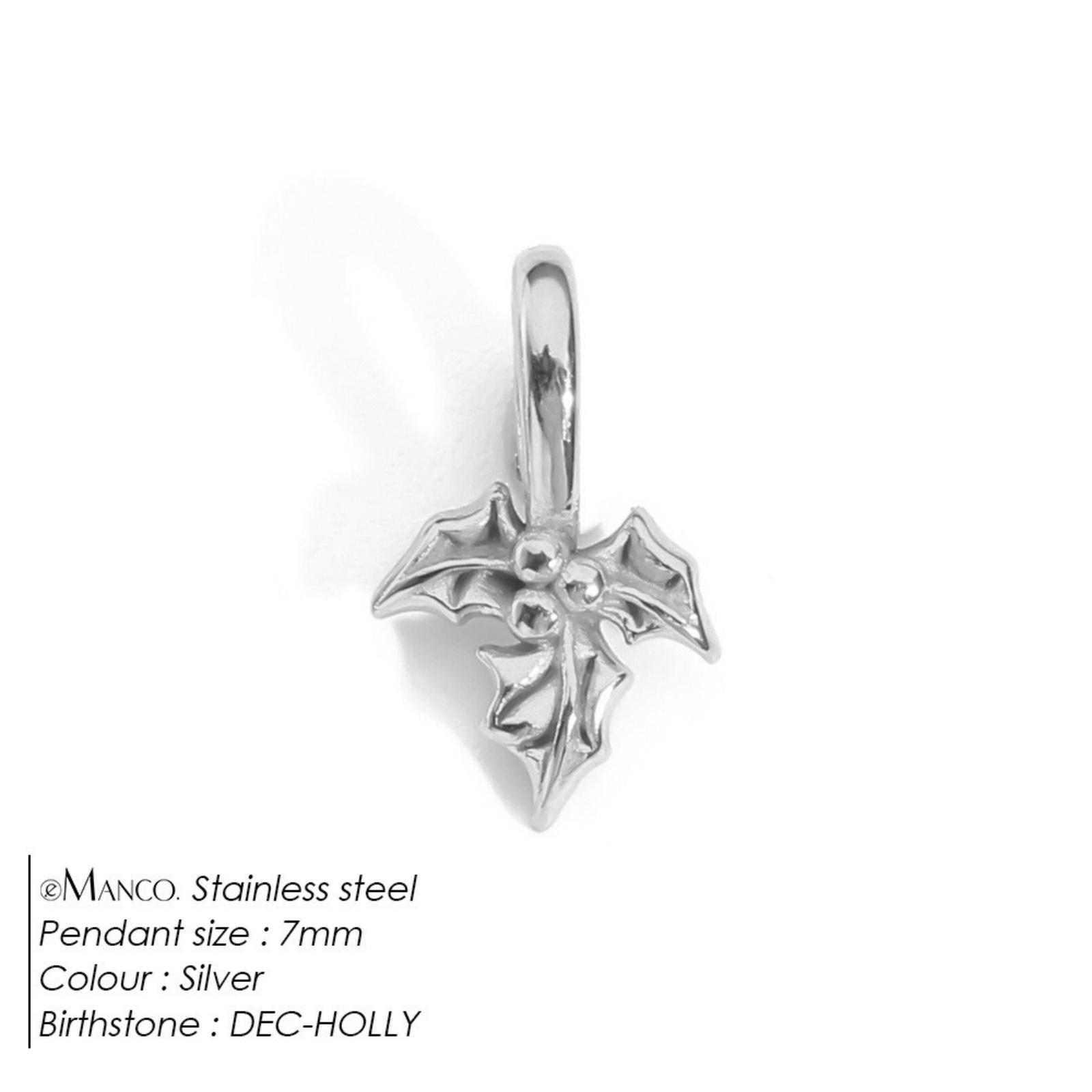 

1 Piece 304 Stainless Steel Birth Month Flower Charms Multicolor Violet Cherry Blossom Rose Pendants For DIY Necklace 10mm X 7mm