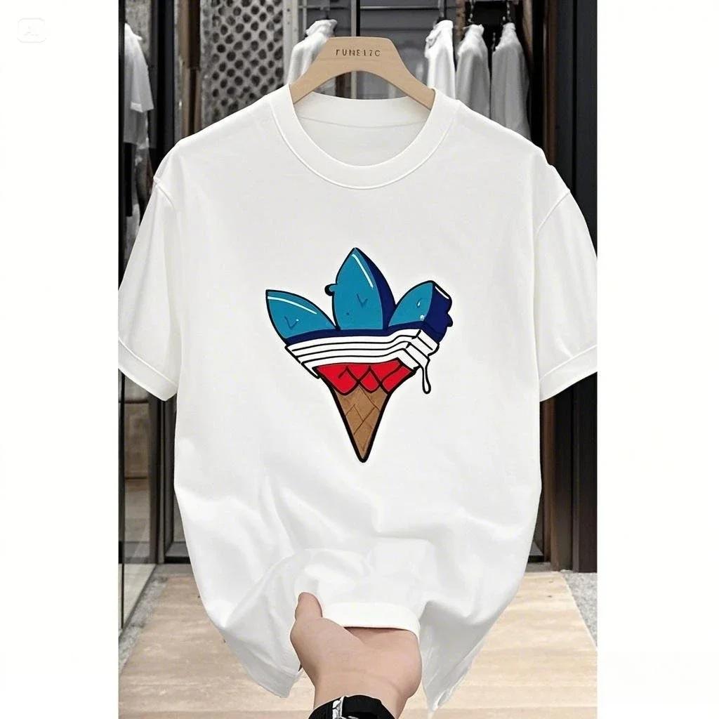 Luxury Brand Personalized Print Tshirt Summer 2026 Y2K Style Mens and Womens ShortSleeved Cotton Top