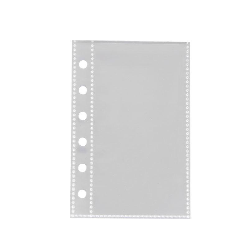 10pcs Sheet A7 Binder Refill Clear PP Pocket 6 Rings Loose Leaf Inner Page for Idol Photocard Holder Book