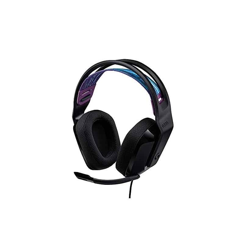 Logitech G G335 Gaming Headset G335BK - Lightweight (222g), 3.5mm Wired, Stereo 2.1ch, Flip-Mute, Microphone Compatible, PS5, PS4, PC, Switch 2, Xbox,