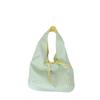 Plaid Candy Color Double Sided Women's Shoulder Bags Sweet Strap Bow Ladies Handbags Large Capacity Portable Female Underarm Bag