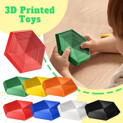 3D Printed Hexagon Toys For Children And Adults, Focused Toys For Stress Relief And Relaxation