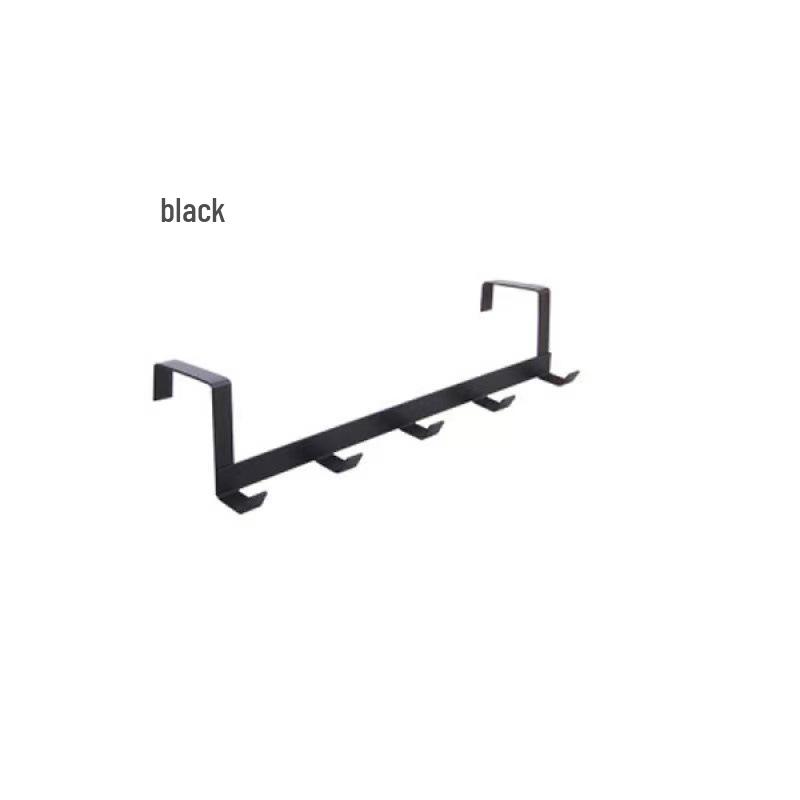 Iron Art No-Punch Seamless Door Hook Rack – 5 Multi-functional Hooks for Bags, Clothes, and Hats