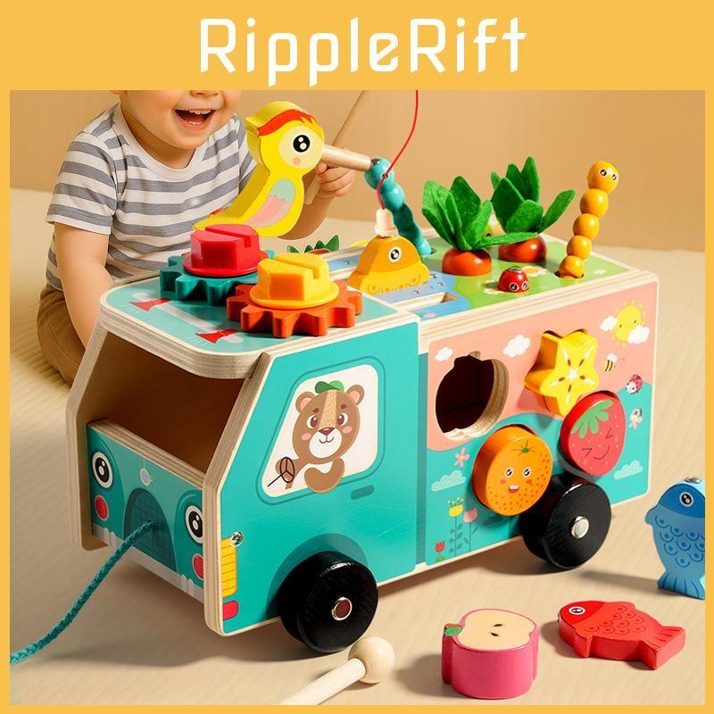 Wooden Car Farm Radish Shaped Matching Toys For Children Early Gift Education