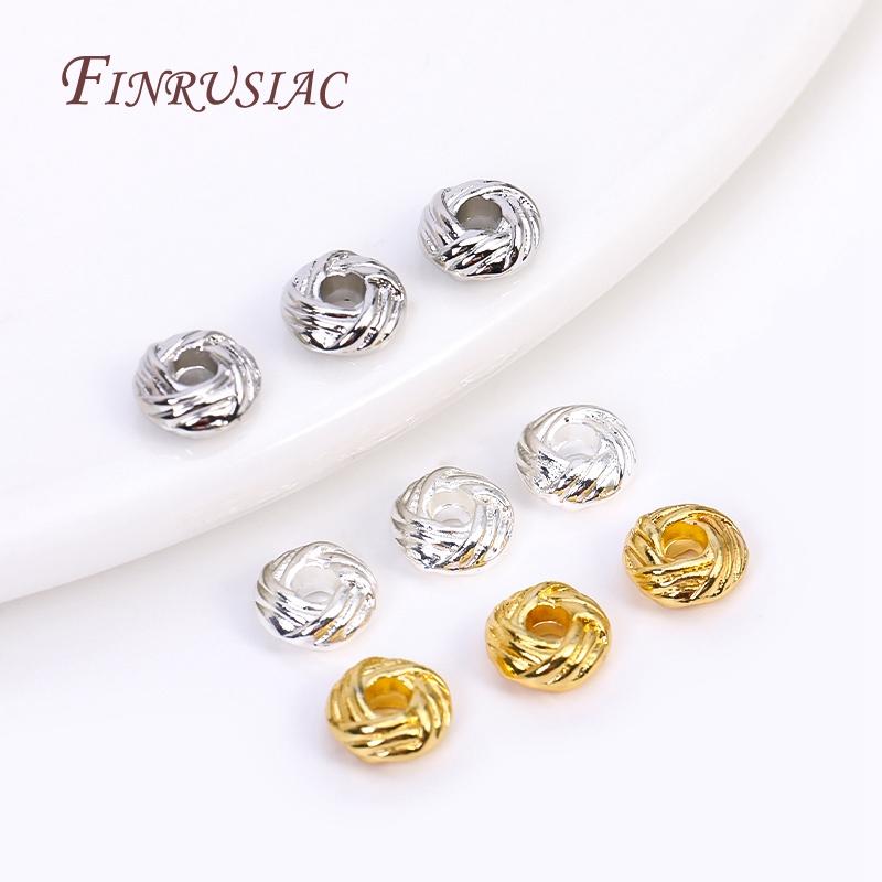Jewelry Making Beads Accessories 14k/18k/Rhodium Plated Metal Separator Beads For DIY Make Beading Jewellery Findings Wholesale