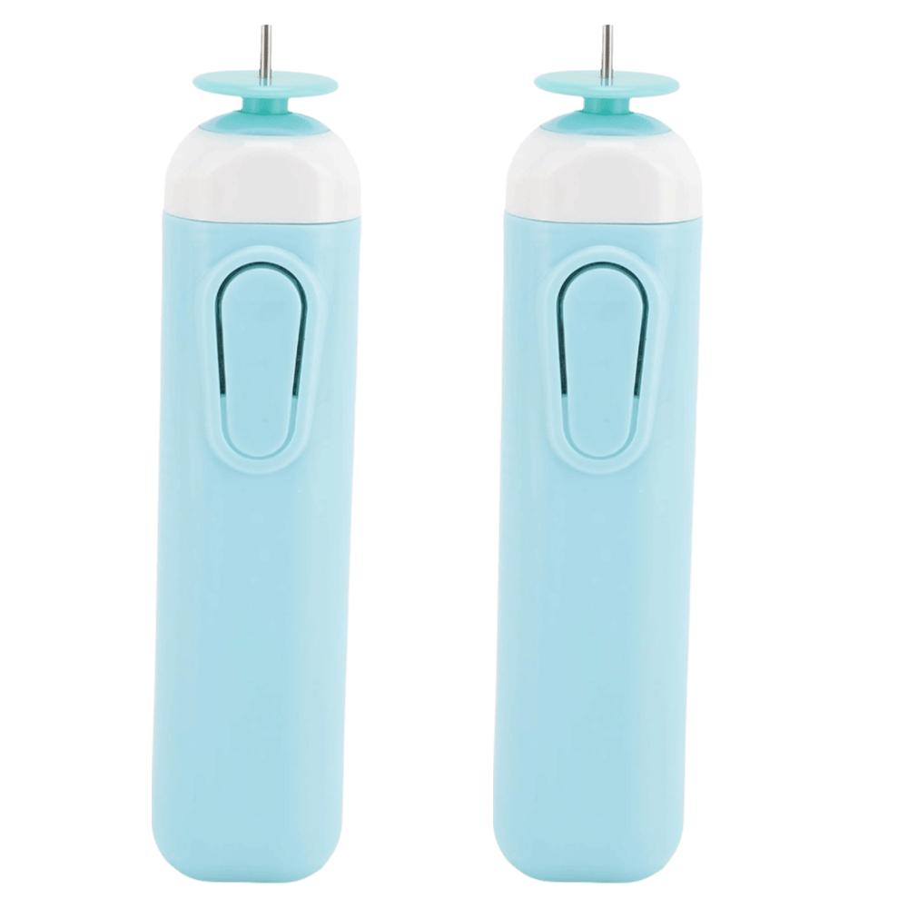 2pcs Plastic Metal Material Electric Quilling Pen Blue Paper Rolling Pen  For DIY Art Crafts