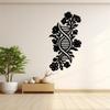 Black Flower DNA Helix Metal Wall Art for Indoor Outdoor Home Office Laboratory Decor Durable Science Gift