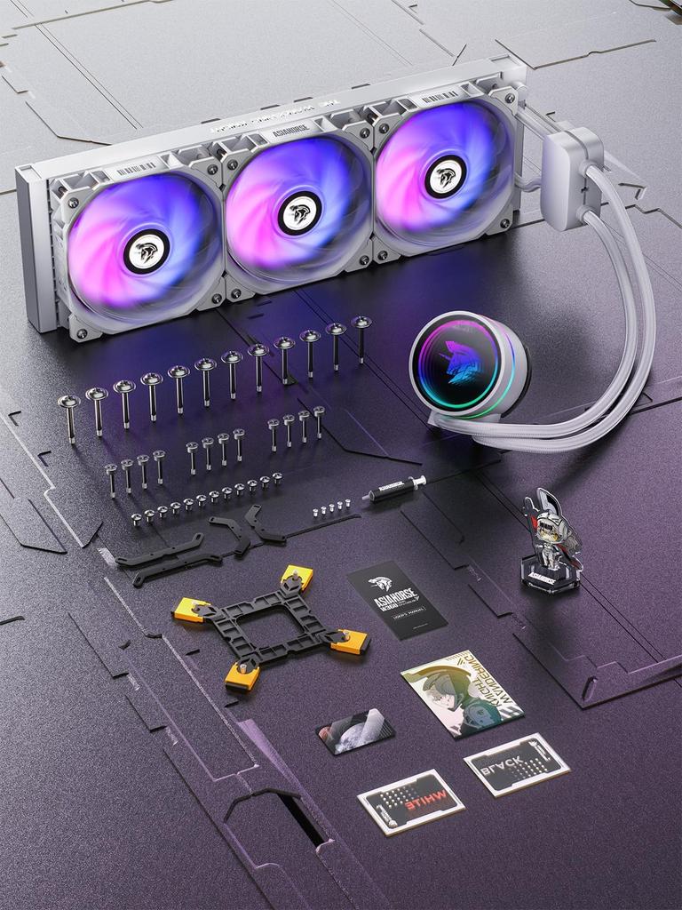 AsiaHorse Shuangxi 360 Simple Water Cooling CPU Cooler Ultimate 330W Cooling Efficiency Durable and Quiet Ceramic Bearing 4500 RPM 3000 RPM Copper