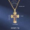 Hot Selling Copper Plated 18k Micro Inlaid Zircon Cross Necklace