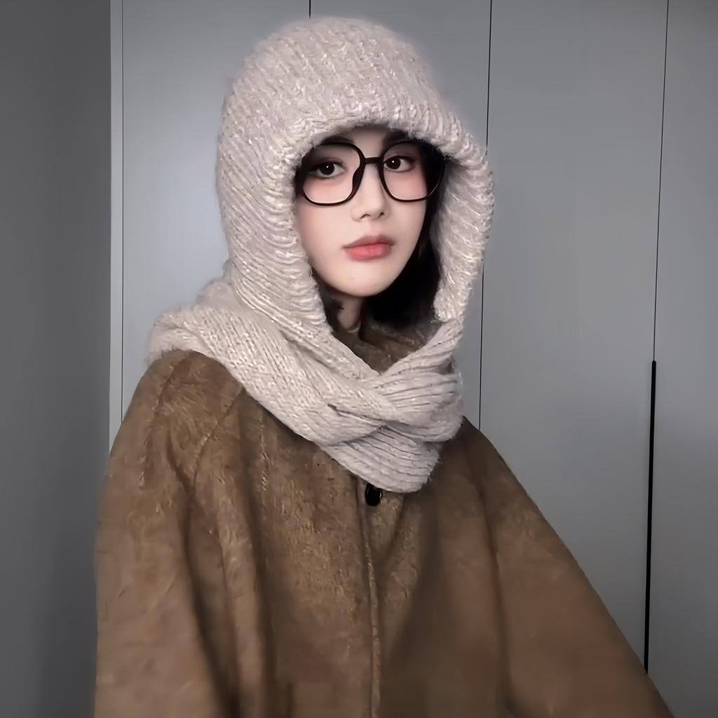 Women'S Winter Balaclava Hat - Thick Warm Beanie with Adjustable Closure, Lightweight Cold Weather Cap for Skiing, Snowboarding, Christmas