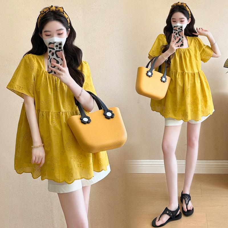 2026 Summer Korean Lace Embroidery Doll Top + Tummy Control Shorts M