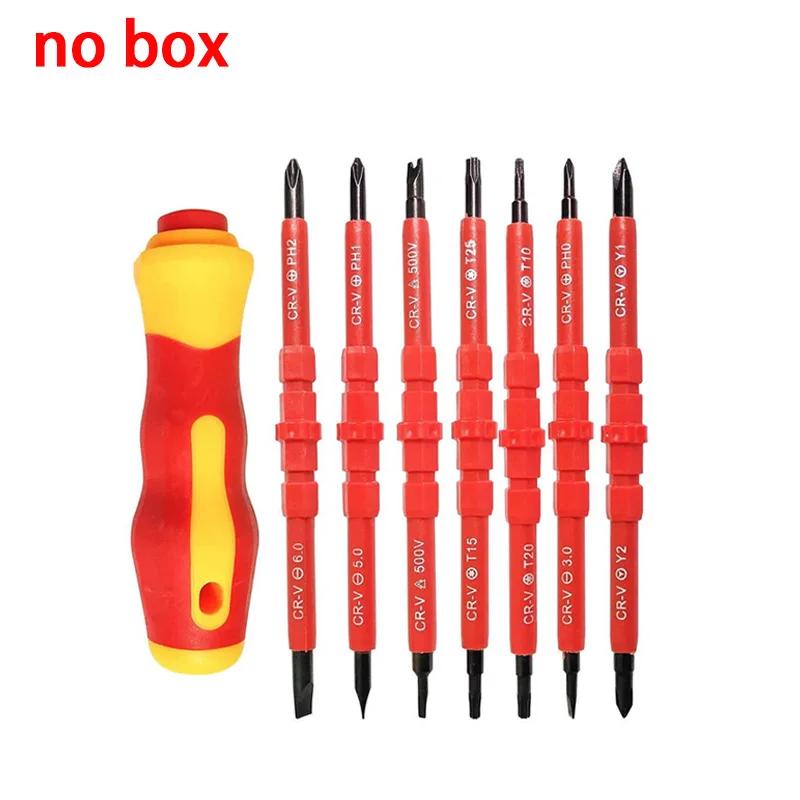 High Voltage Electrician Screwdriver Set Insulated Screwdriver 1000VPhillips Slotted Screwdriver Multi-function Electrician Tool