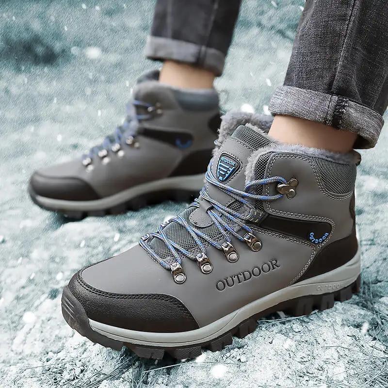 2024 Stivale da Neve Classico da Uomo Resistente all'Usura Scarpe da Trekking per Sport All'Aria Aperta Scarpe da Arrampicata Calzature Artiglio Antiscivolo Scarpa Uomo Sneakers