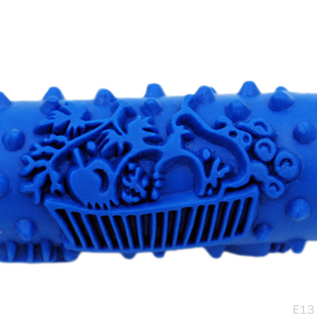 15cm DIY Embossed Flower Pattern Paint Roller For Wall Art Decoration Brush Tool