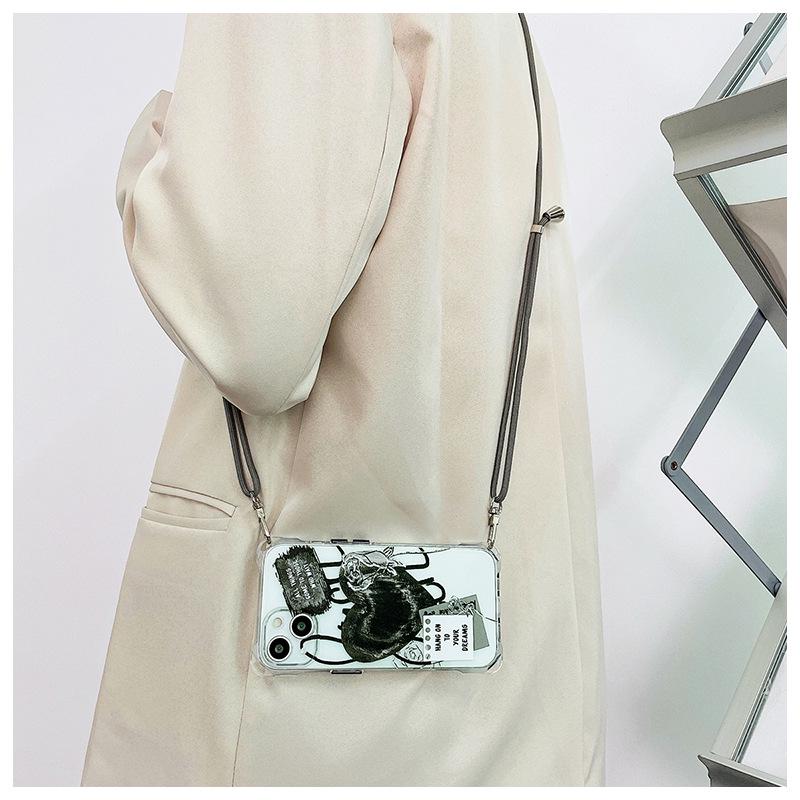 

Four-Hole Cross-Body Lanyard Wrist Strap for iPhone 17 Pro Max and Apple 16/13 Cases iPhone 11 Pro
