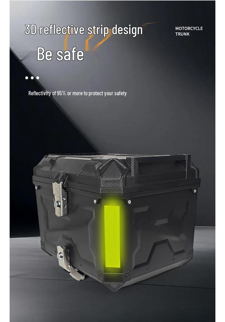 High-Capacity Quick Release Rear Scooter Trunk - Durable Tail Box for Electric Vehicles and Takeaway Storage