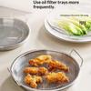New 2026 Food-grade Kitchen Oil Filter Tray Stainless Steel Mesh Frying Drain Pan Strainer Colander