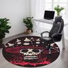 1 Stück Pilzschädel Büro Runder Teppich, Unter Bürostühlen Schlafzimmer Wohnzimmer Heimdekoration, Raumdeko