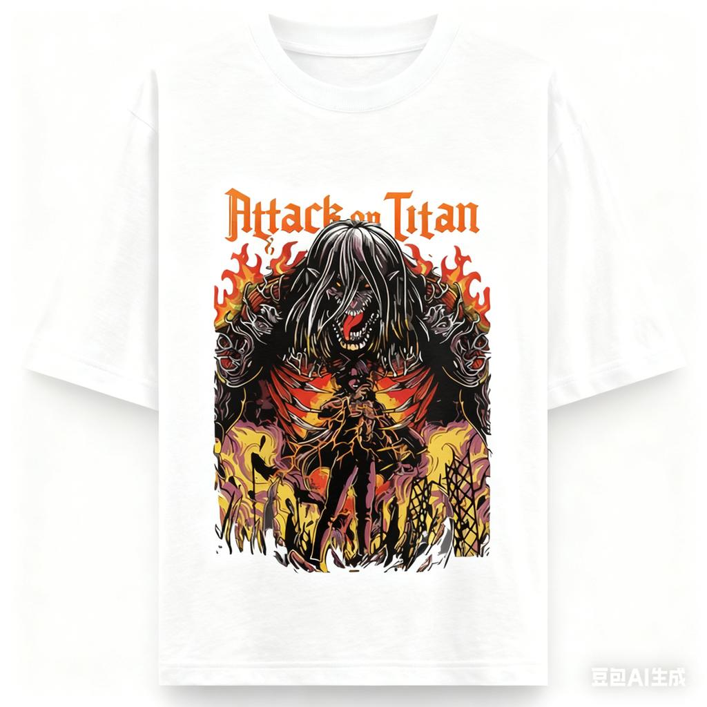 Attack on Titan Anime Printing Oversized Cotton Tshirt Men and Women Harajuku Casual Summer Absorb Sweat Tees Streetwear