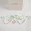 Collier ras-du-cou Lolita Rose Dentelle Nœud Perles Franges Pendentif Cœur pour Femmes Y2K Princessse Gothique Collier Cosplay Bijoux de Fête