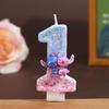 Creative Blue Stitch Digital Birthday Cake Candles - Cute and Festive