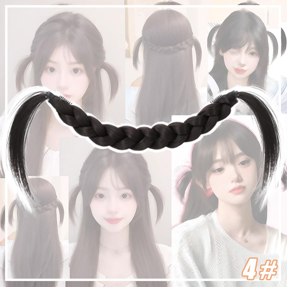 

Плетеные аксессуары для волос Синтетические волосы Наращивание Парик Стиль BB Клипса Мягкий Натуральный Плетеный Парик Подходит для Повседневного Стиля Женщин 50CM