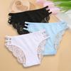 3PC/Set Women Sexy Lace Panties Low Rise Hollow Out Briefs Floral Transparent Underwear for Feamale Elastic Straps Soft Lingerie