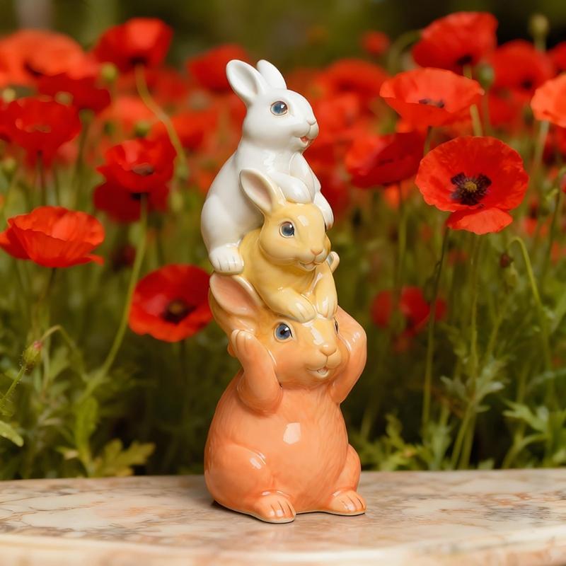 Food Grade Silicone Easters Sitting Rabbits Mould For Candle Making Home Decoration Craft Art