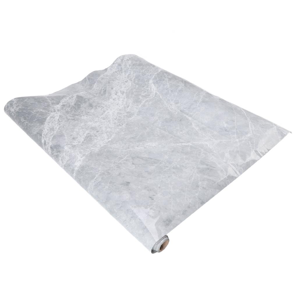 300x60cm Marble Wallpaper PVC Self Adhesive Wallpaper Rolls Kitchen Oil Proof Stickers Grey