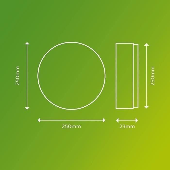 Plafonnier LED PHILIPS SuperSlim - 15W - 4000K - IP54 - Blanc