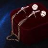 Men Rhinestone Pin with Gold Silver Tassel Jewelry Luxury  Clothes Accessory for Suits Shirts Collar Wedding