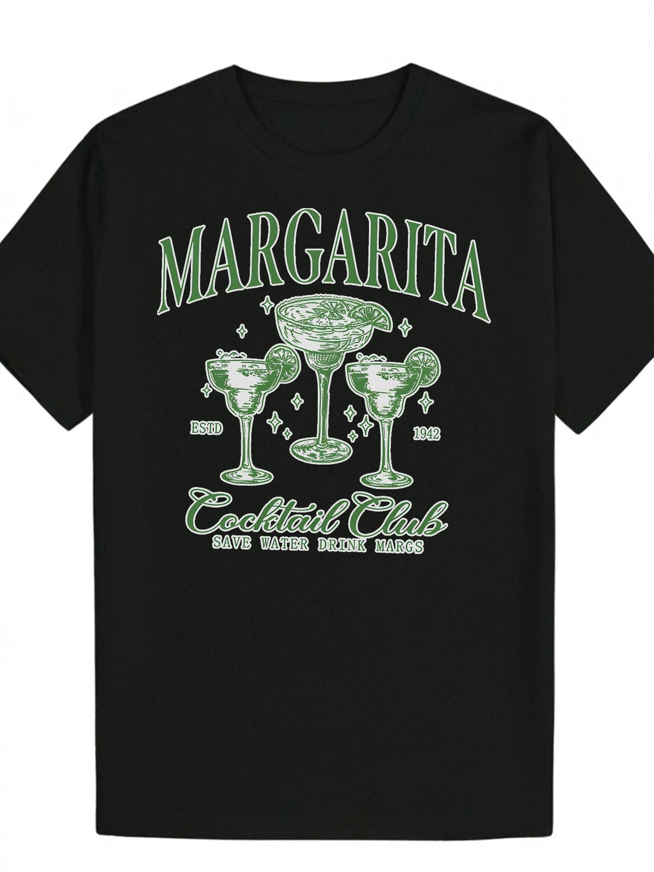 Margarita Club Graphic T-shirt - Casual Crew Neck S
