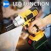 1/2'' 21800mAh Cordless Impact Wrench Drill Li-on Battery Hand DIY Tool NEW 220V
