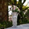 Cemetery Vases Praying Angel Sculpture Ornament Resins Outdoor Decors Flower Holder Pot For Memorial Garden Grave Site